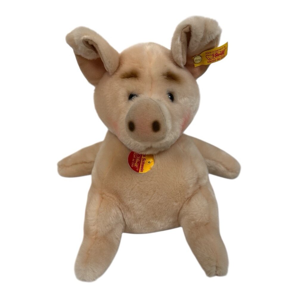 Steiff The Pig Das Schwein 056963 Sitting Humorous Animal Stories Tags Germany
